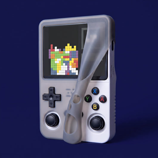 A translucent silicone shell being peeled off the Turn One handheld
